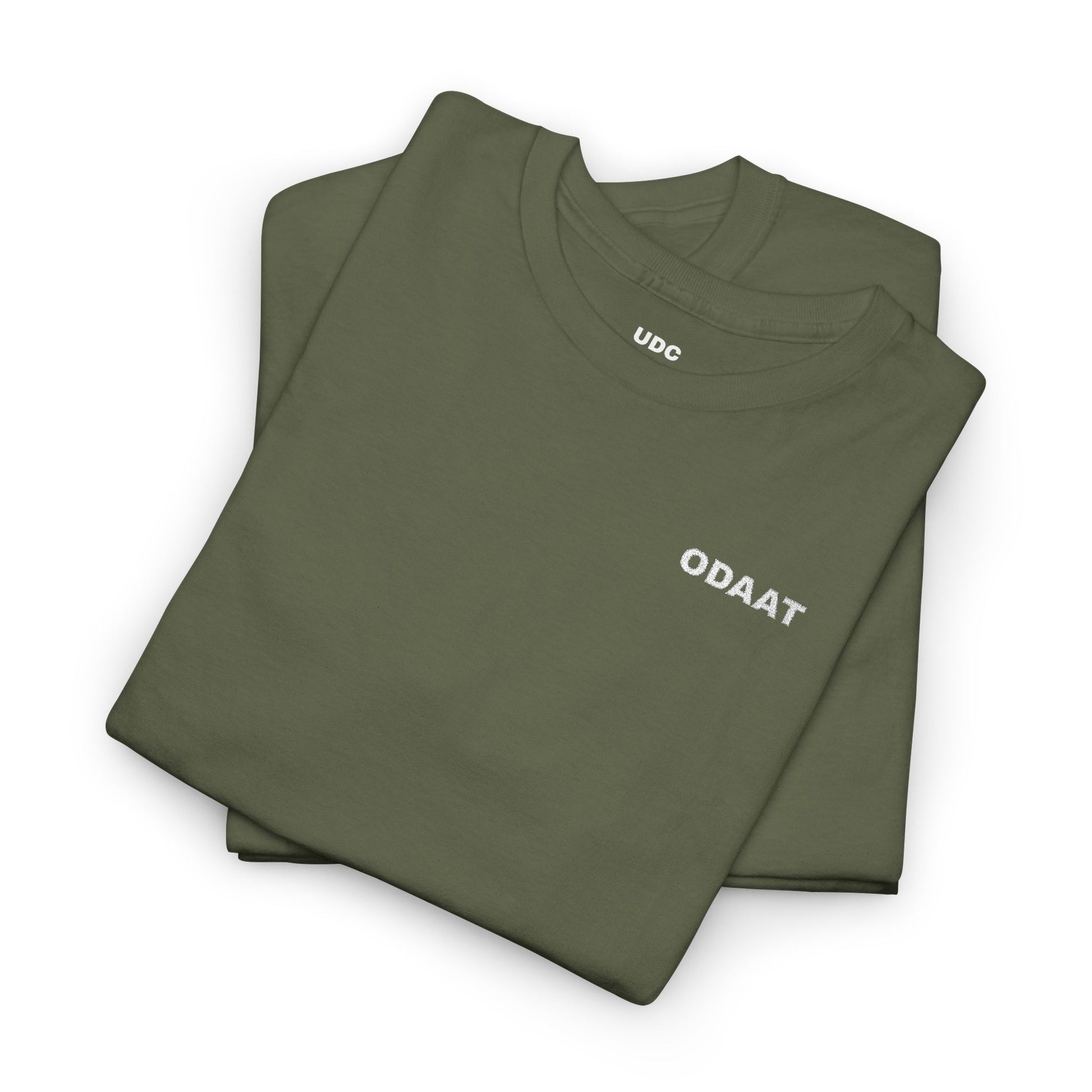 ODAAT Embroidered Heavy Cotton Tee | One Day At A Time | Good Vibes Only, Everyday Wear, Casual Style, Gift for Him/Her, Comfortable Fashion