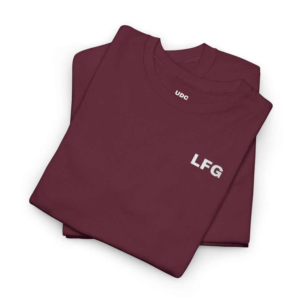 LFG Embroidered Heavy Cotton Tee | Trendy Graphic Tee, Everyday Wear, Casual Style, Gift for Him/Her, Comfortable Fashion